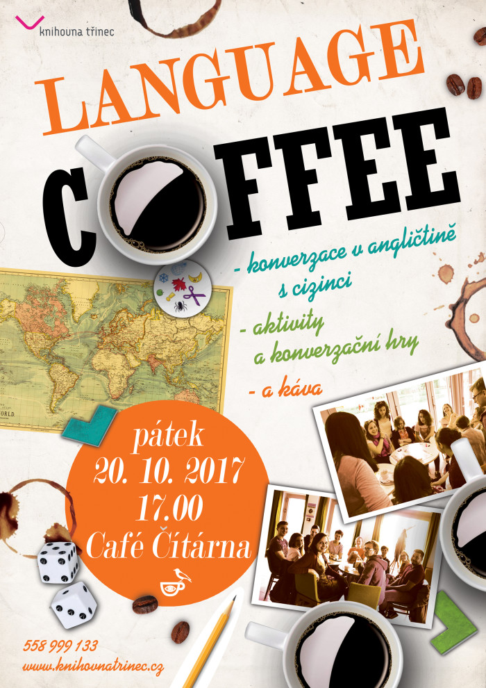 Plakát Language Coffee říjen 2017