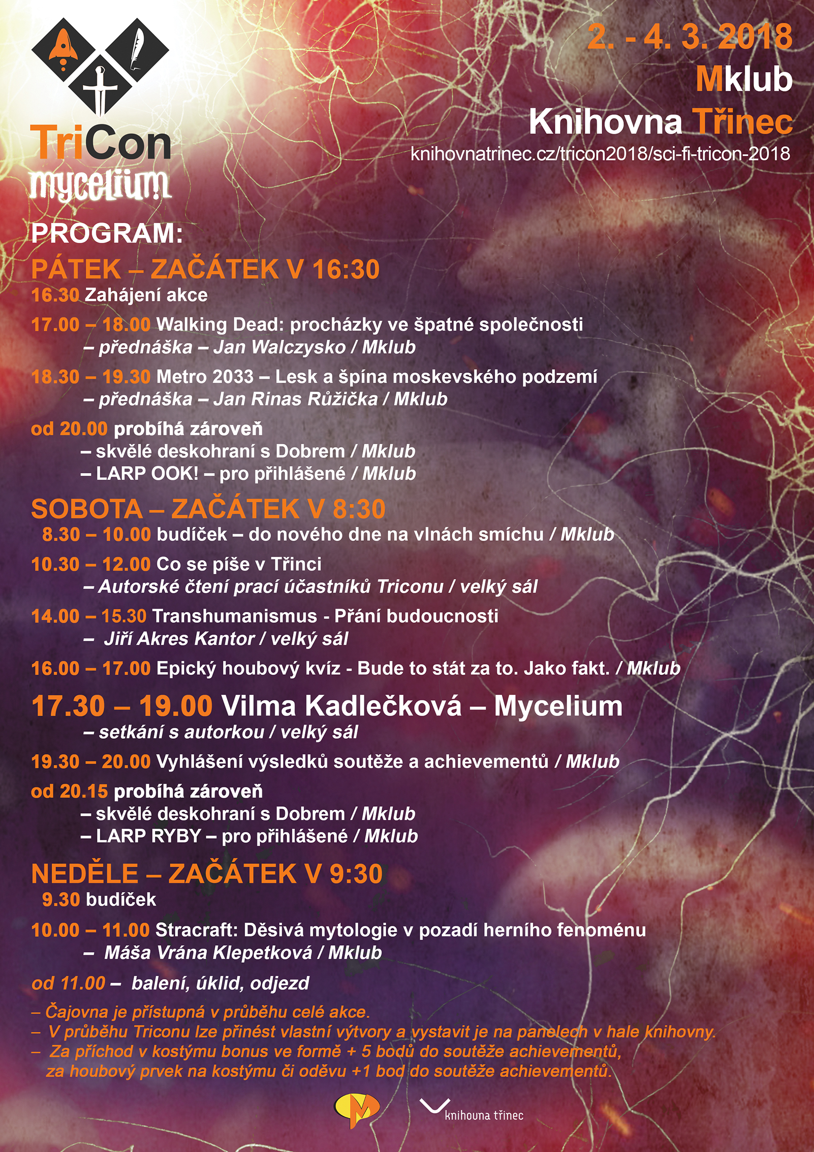 TriCon Mycelium programový plakát