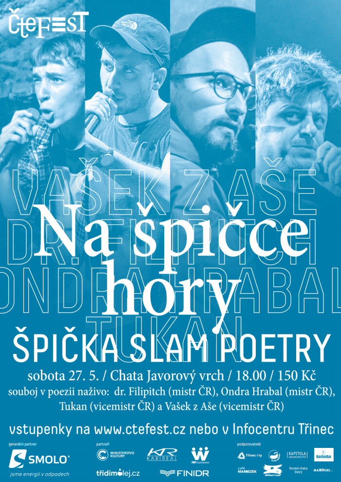 Plakáty akcí Slam poetry web