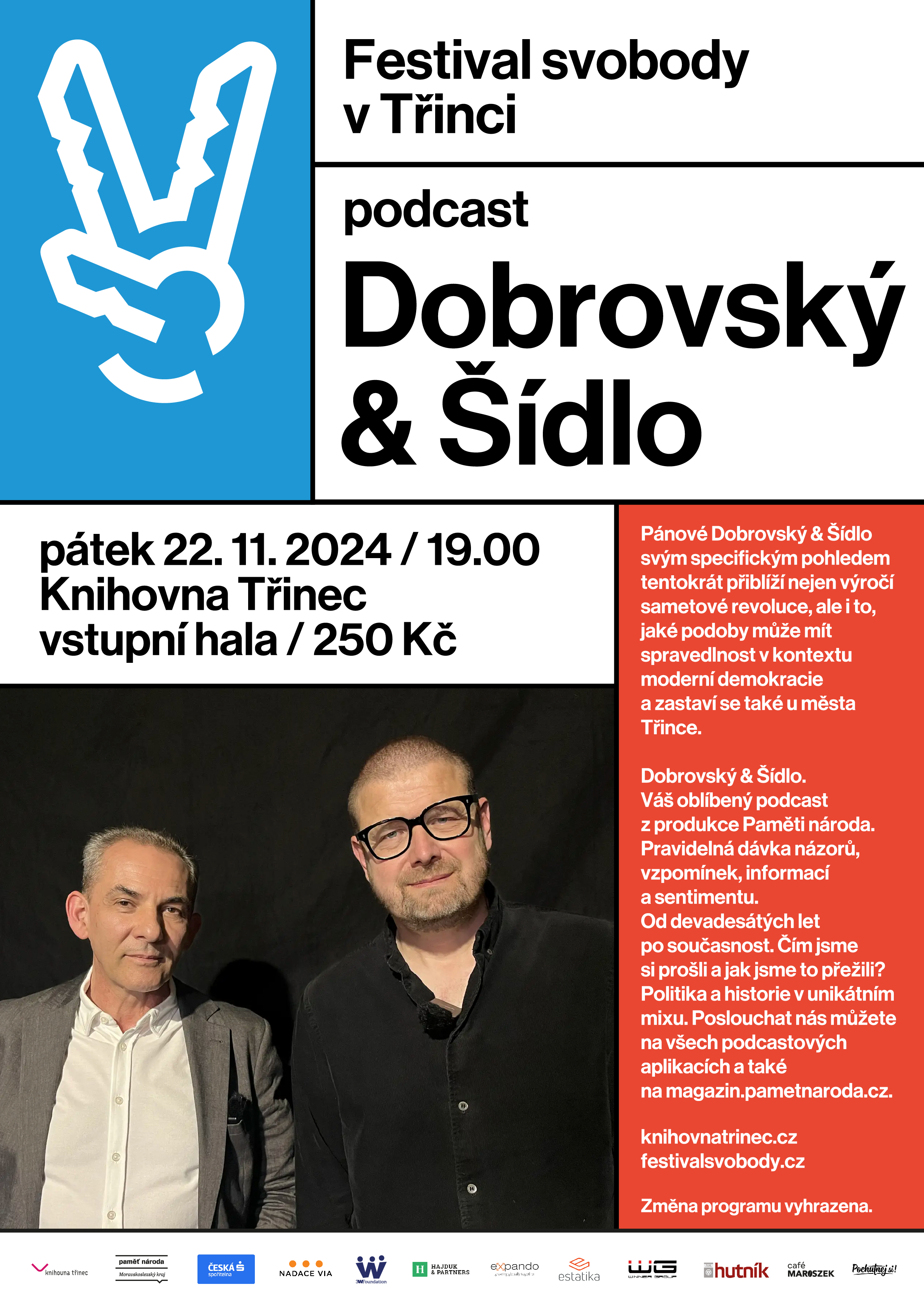 Festival svodoby 2024 Dobrovský a Šildo WEB loga ok