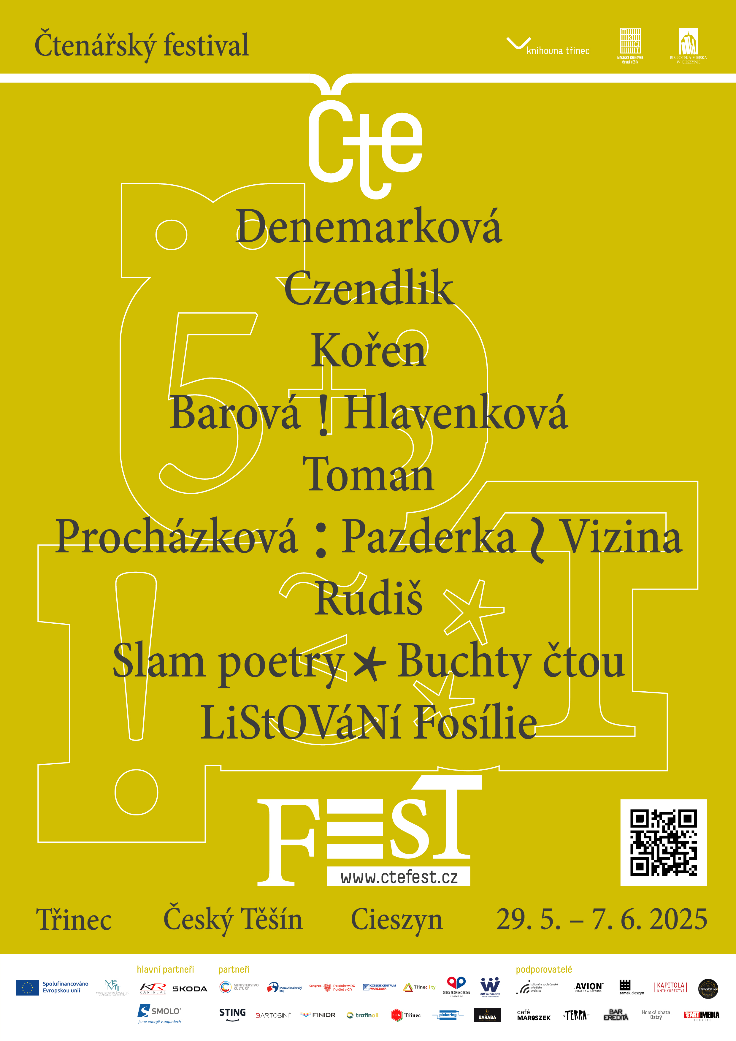 ČteFesT 2025 plakát všeobecný jména WEB